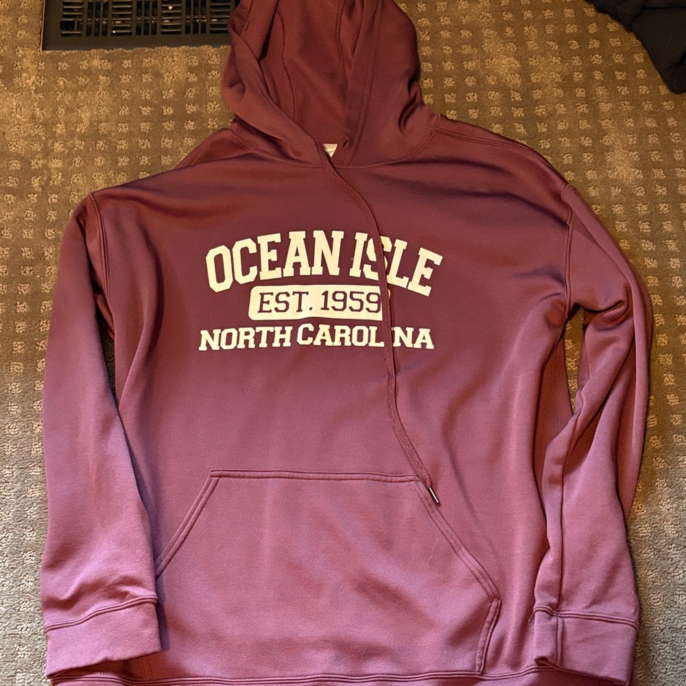 Gildan Maroon Hoodie with White Print